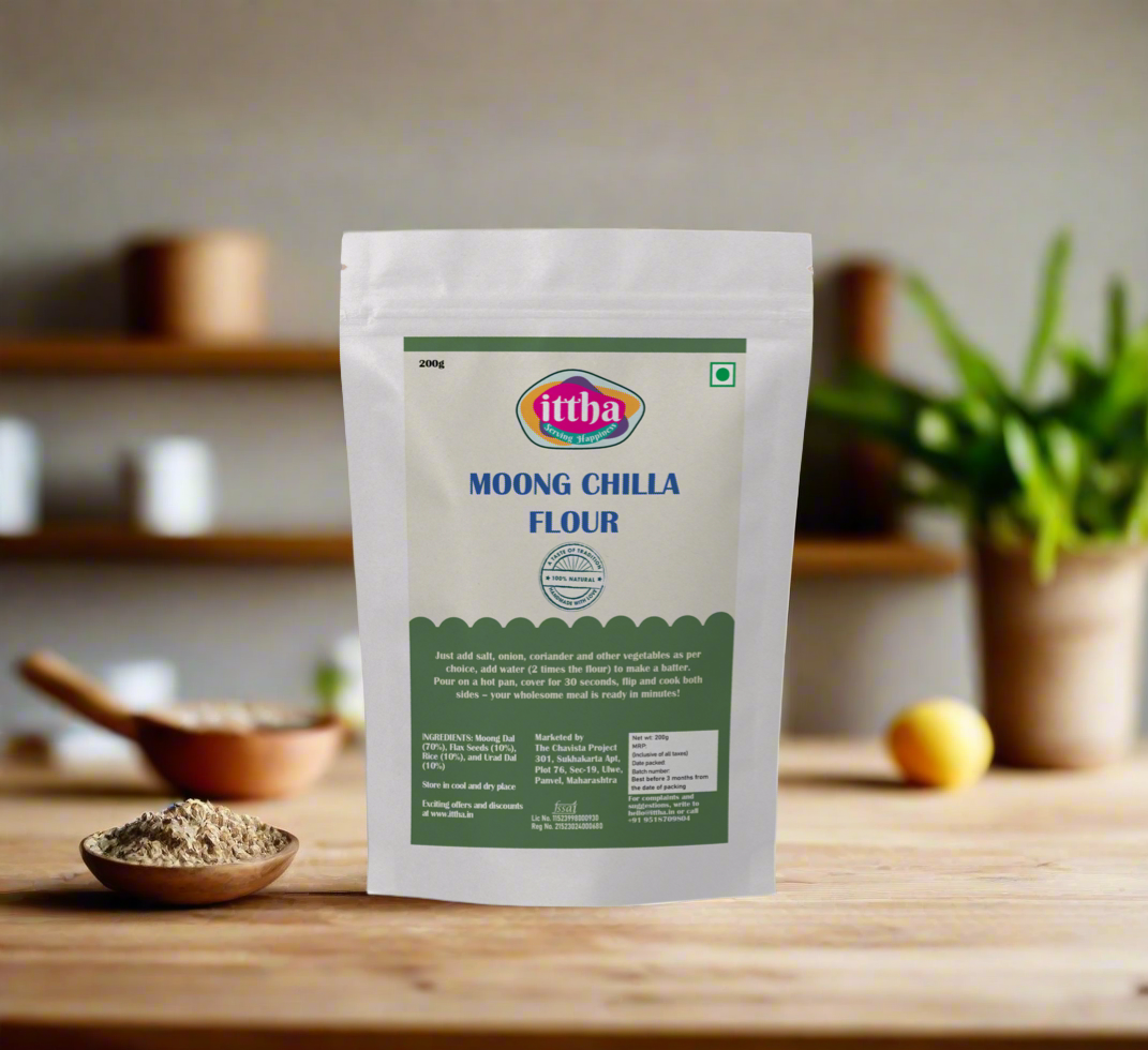 Moong Chilla (Moong Dhirda) Flour|Protein-Packed & Easy-to-Make Meal | Makes 13-15 chillas