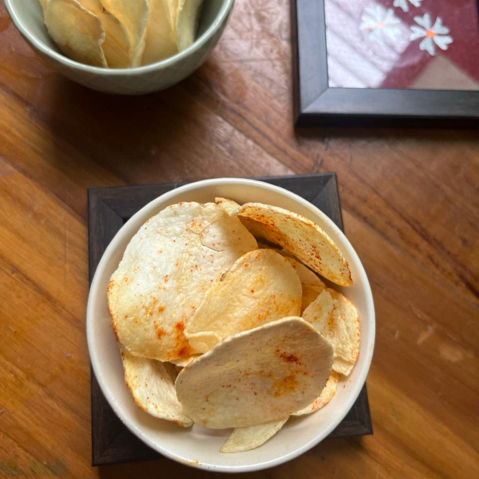 Sun dried Potato Wafers | Homemade | Potato Chips